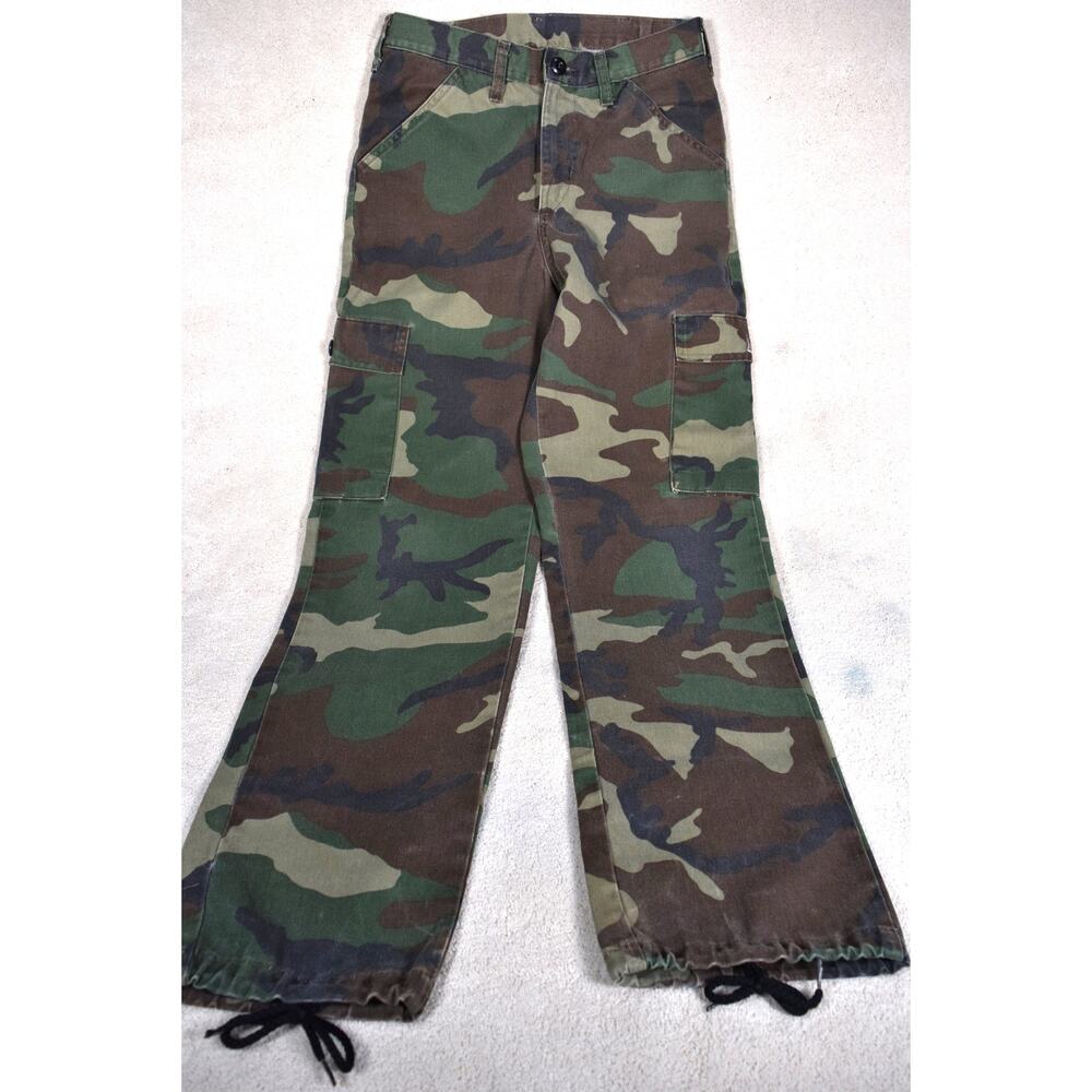 Liberty Camo Military Combat Pants Woodland Camouflaged Army Mens Sz S 31x31.5
